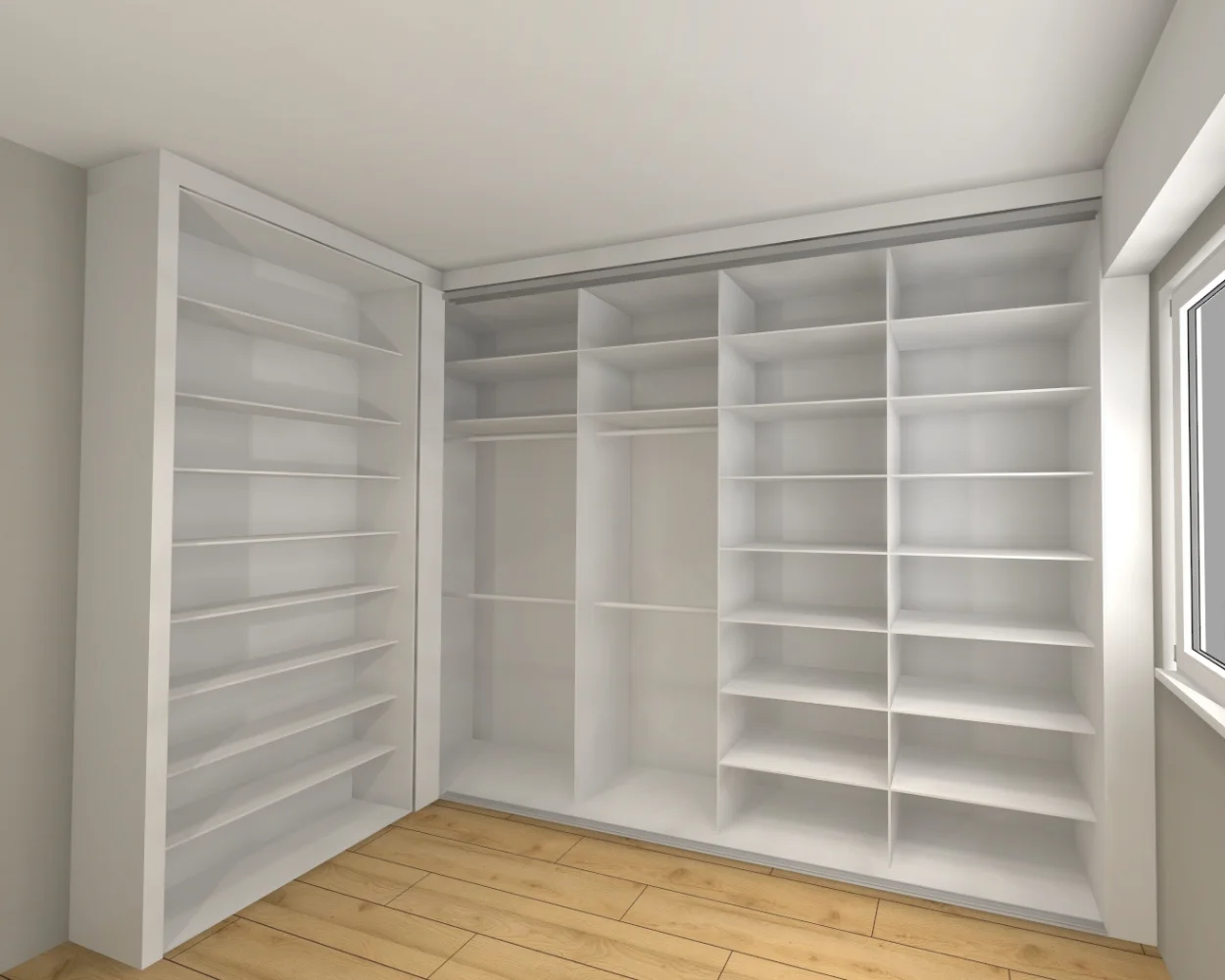 3D-visualisatie van een maatkast